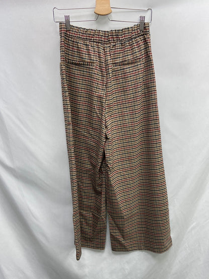 ZARA. Pantalón culotte pata de gallo T.s