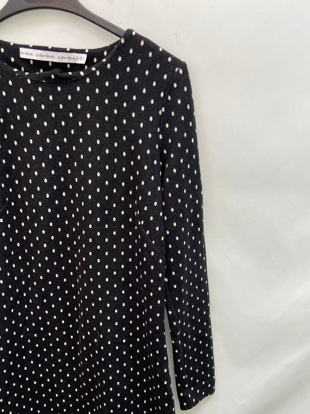 &amp; OTHER STORIES. Black polka dot dress size 34