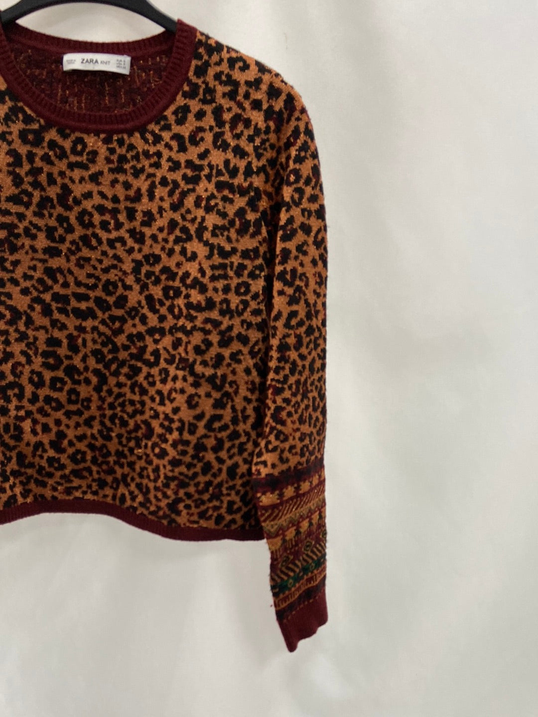 ZARA.Jersey punto animal print T.S