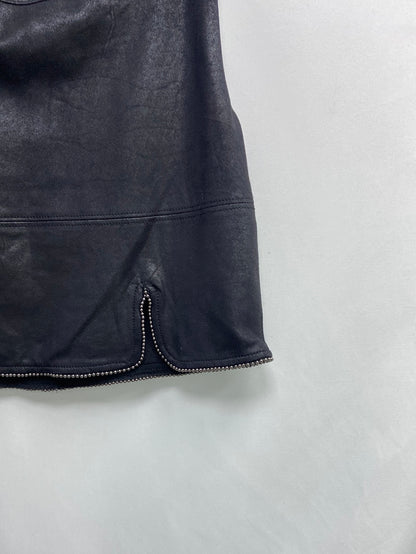 BERSHKA. Black suede Ts skirt