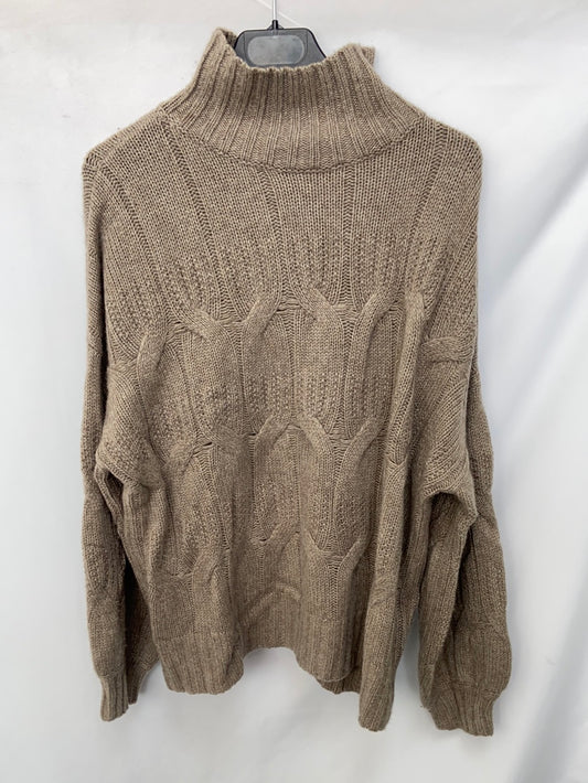 MASSIMO DUTTI.Jersey gordito beige oscuro T.m