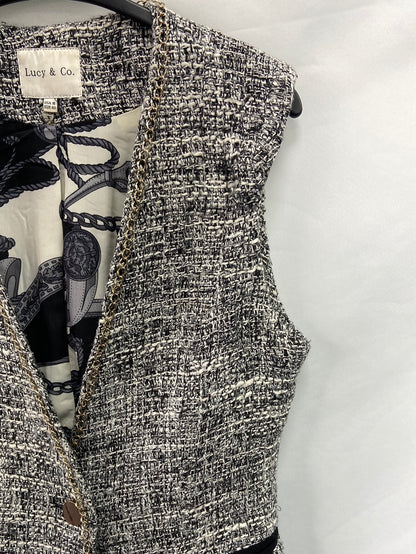 LUCY&CO.Chaleco tweed gris T.M