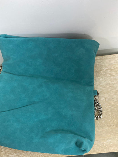 MarketJUSTFAB. Blue suede bag