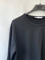VALENTINA.Vestido negro doble textura T.L/XL
