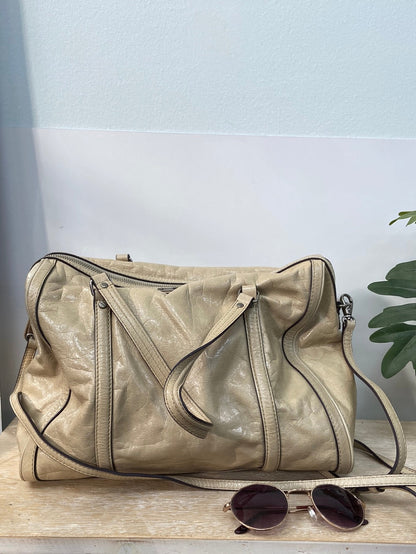 BIMBA Y LOLA.Bolso mediano piel beige