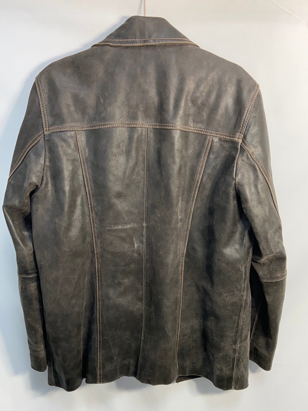 EASYWEAR.Chaqueta piel vintage oversized T.50