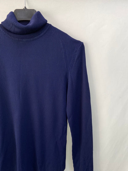 MarketZARA.Blue ribbed knit sweater Tm