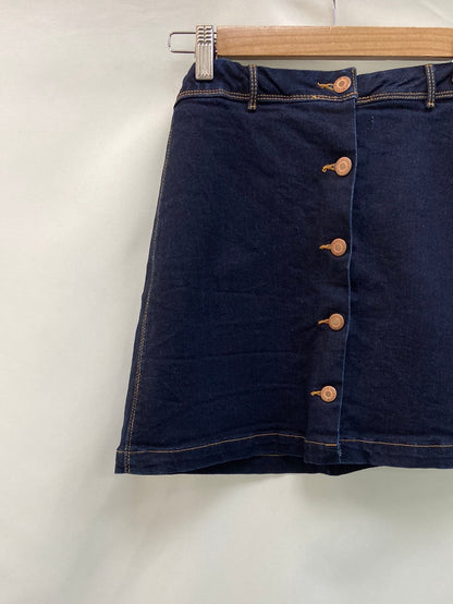 EASY WEAR. falda azul botones T.36