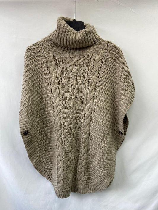 CELOP.Ponchó beige ochos T.S