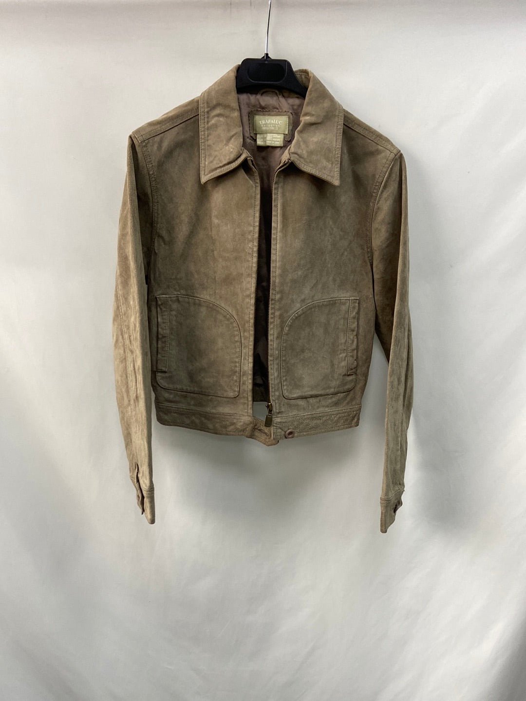 ZARA. Beige leather jacket TM