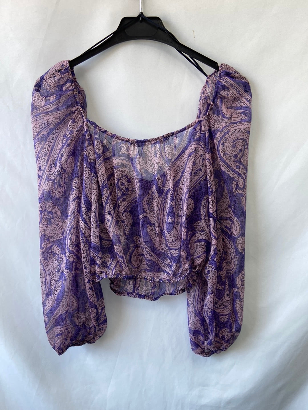 ZARA.Purple semi-transparent top TM