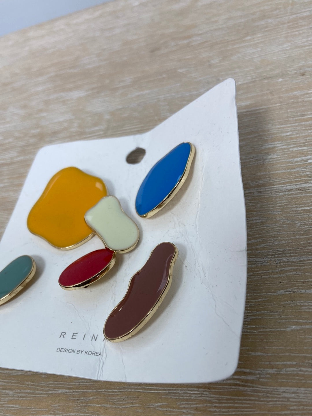 REINA.Set de pendientes formas y multicolor