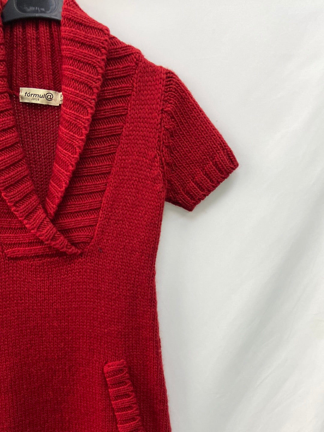 FÓRMULA JOVEN.Vestido punto rojo T.S/M