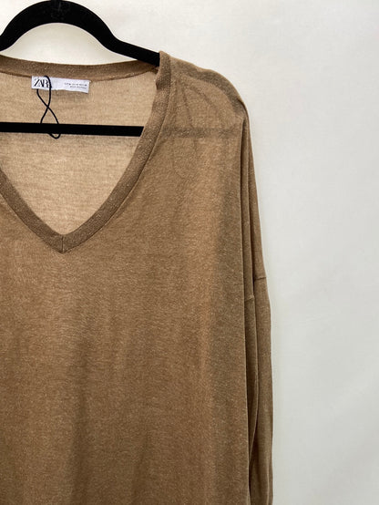 ZARA.Jersey fino camel T.M