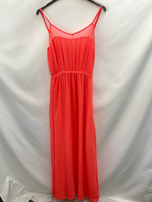 BERSHKA. Long coral dress TS