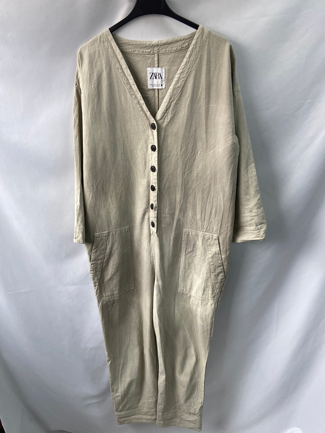 ZARA.Mono largo oversized textura T.M