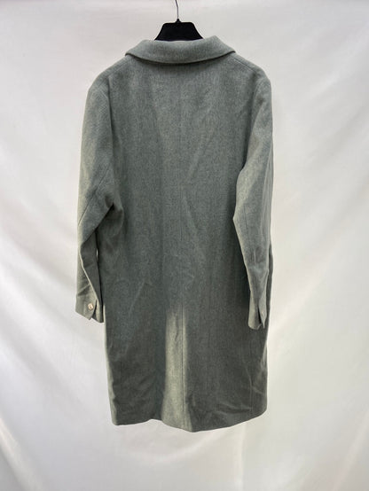 DES PETITS HAUTS. Abrigo de paño verde agua T.m