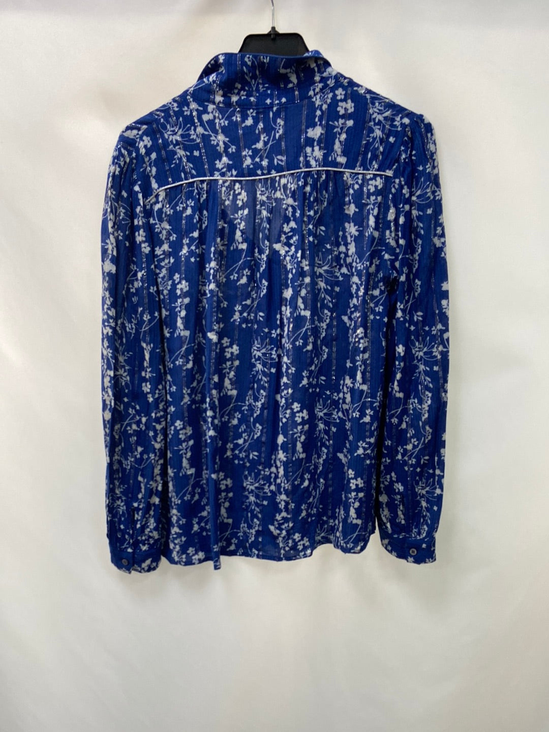 BA&amp;SH.Blue printed blouse T0 (XS)