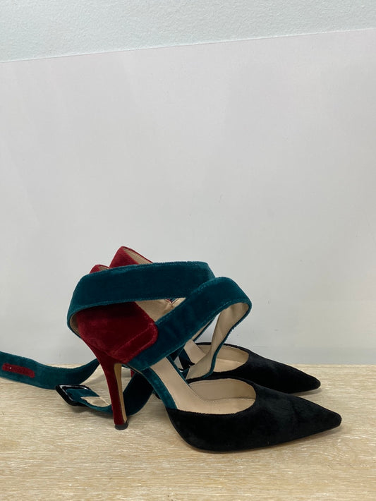 ZARA. zapatos terciopelo tricolor T.38