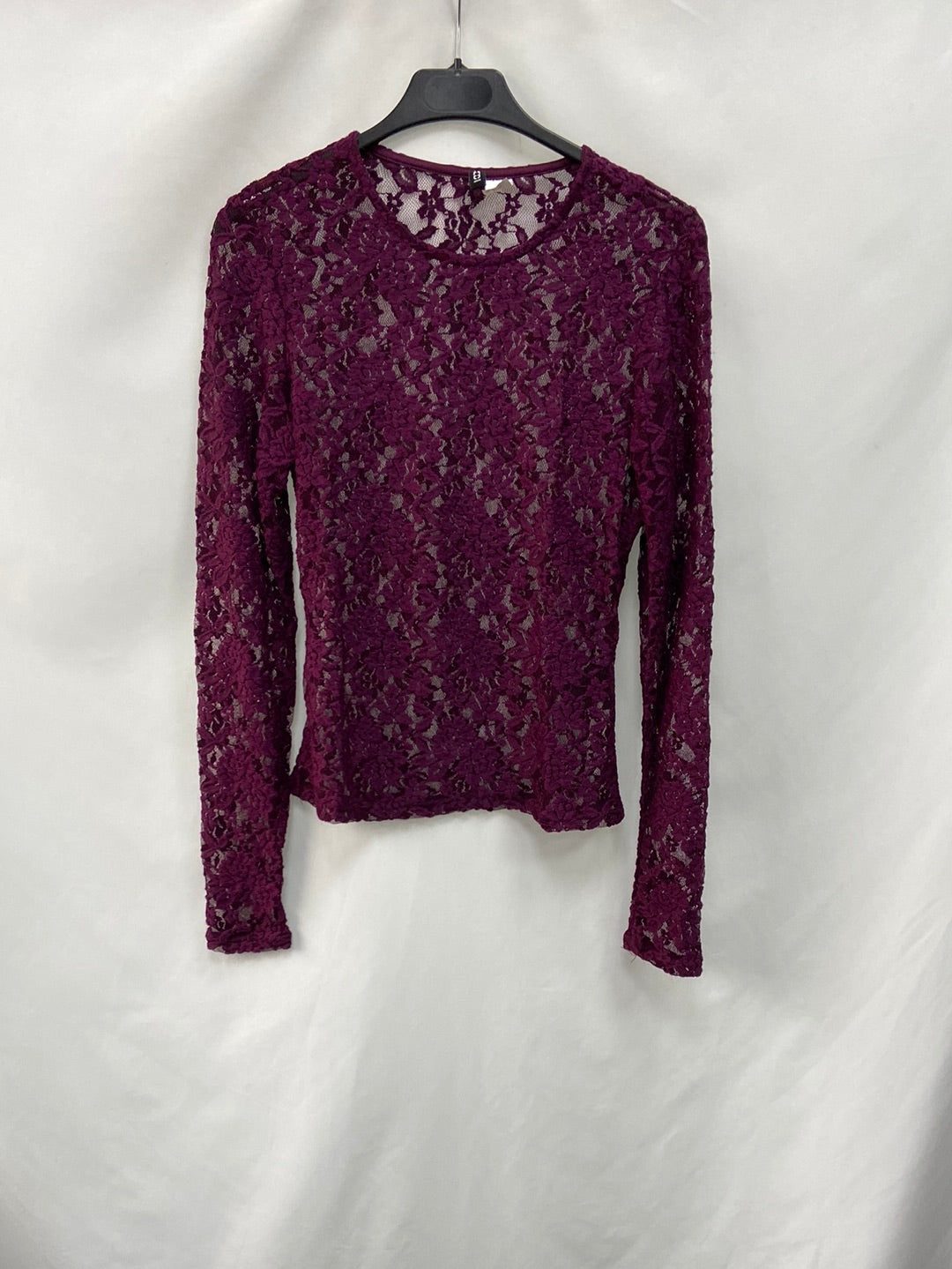 H&amp;M.Purple Lace Top TS