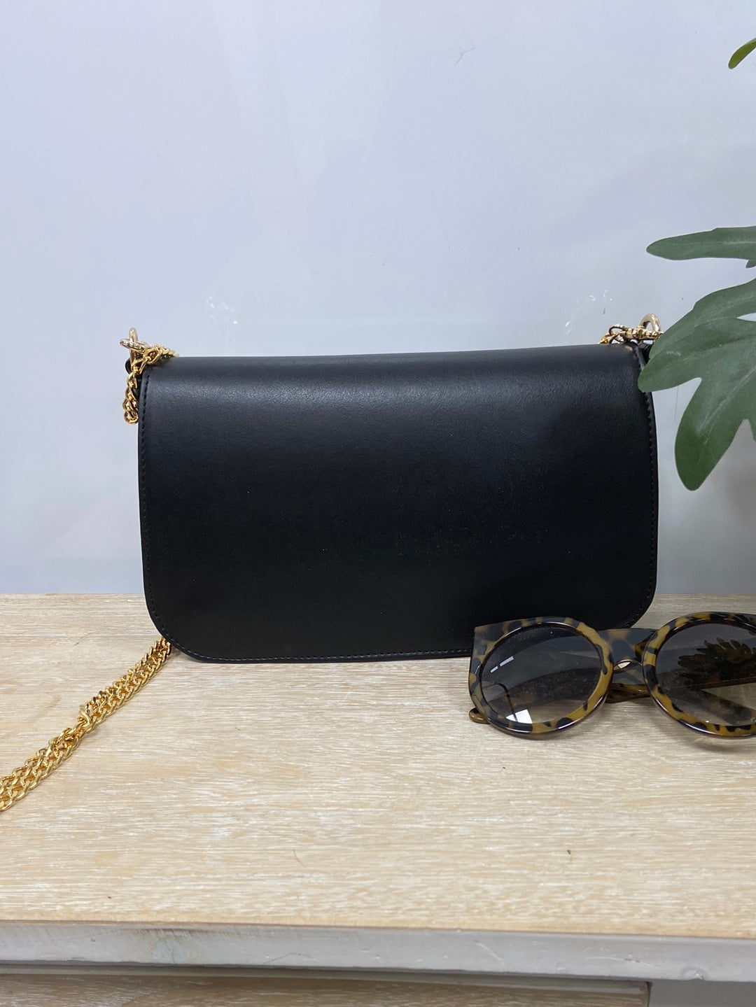 YKK.Bolso negro doble solapa intercambiable