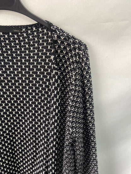 SFERA.Black and white TL knit jacket