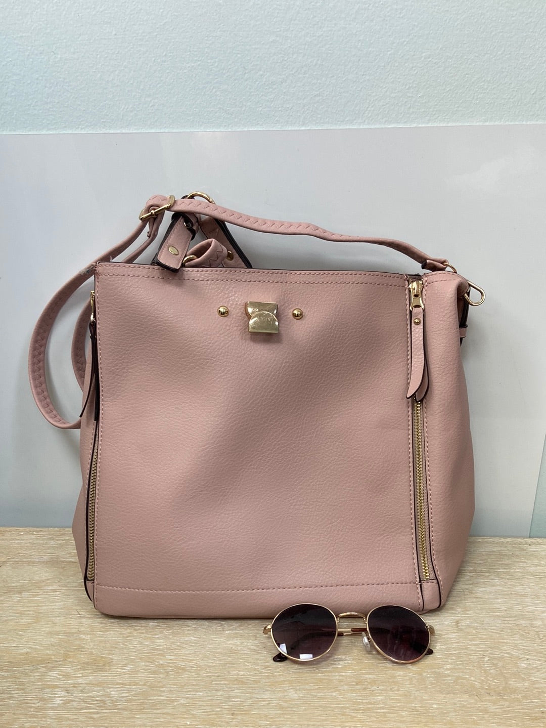 OTRAS.Bolso rosa polipiel