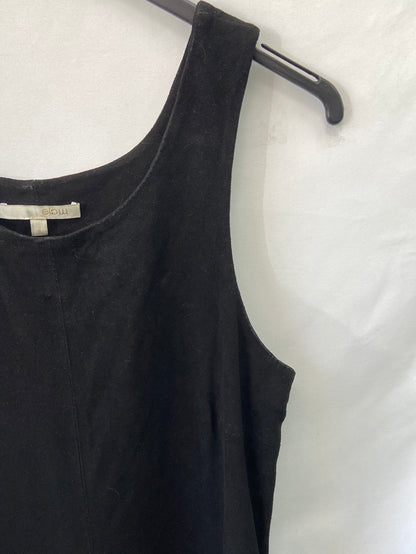 MAJE.Black suede dress with fringes S.2(m)