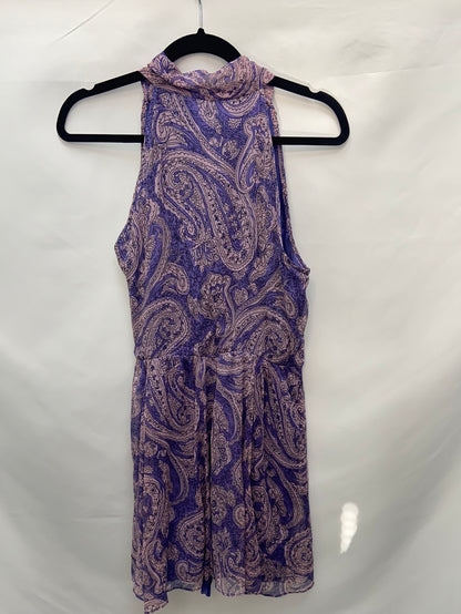 ZARA. Vestido morado amebas T.l