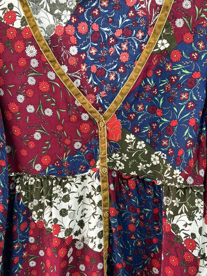 ZARA.Blusa multiestampado flores T.XS