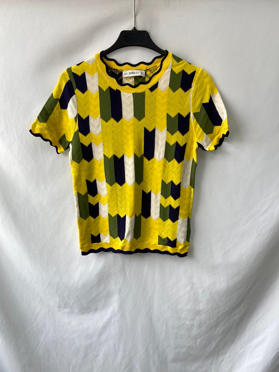 ZARA KNIT.Top punto manga corta T.S