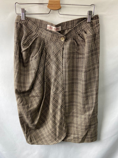 LOEWE. Checked puffed midi skirt T42