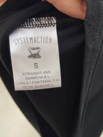 SYSTEMACTION.Camiseta negra dibujo T.S
