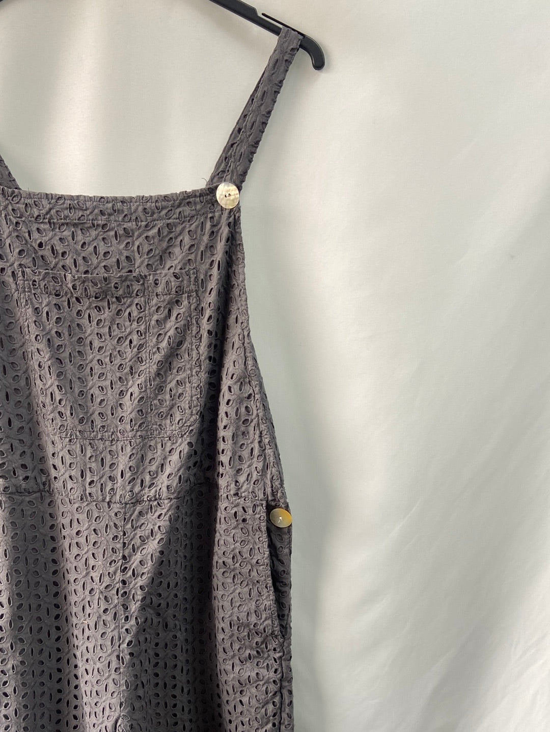 ZARA.Long grey dungarees TM