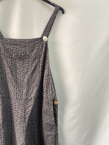 ZARA.Long grey dungarees TM