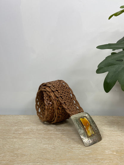 OTHERS. Camel Tu Braided Belt