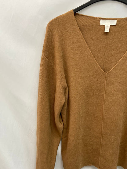H&M.Jersey punto camel T.XS