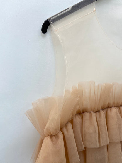 ZARA. Vestido rosa tull T.L