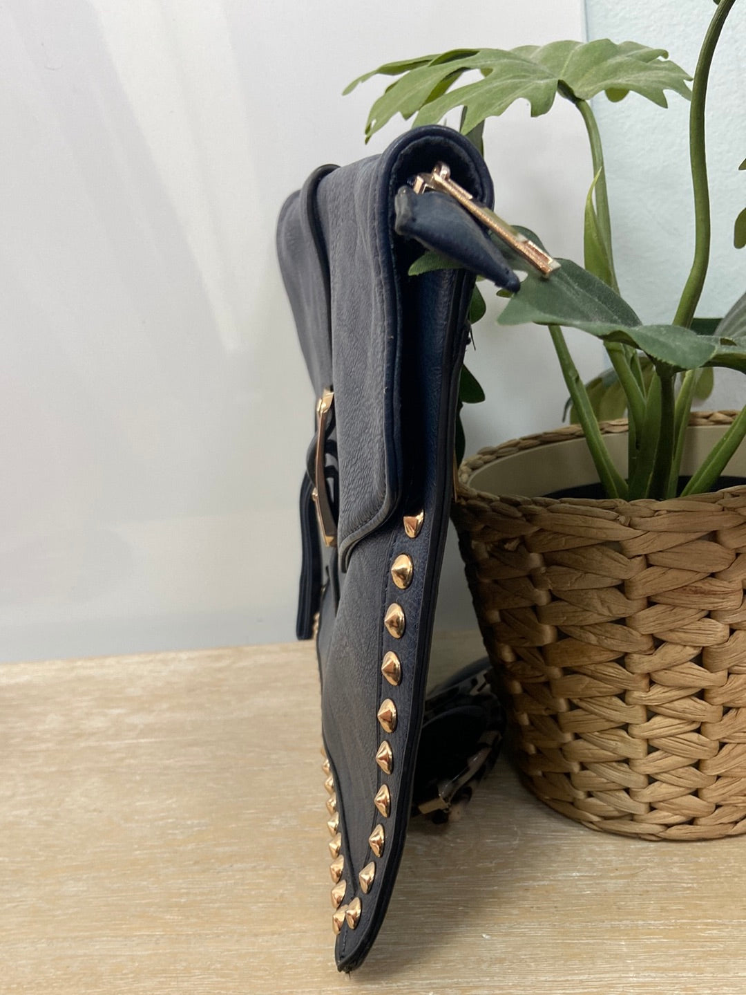 OTHER. Blue studded purse/bag