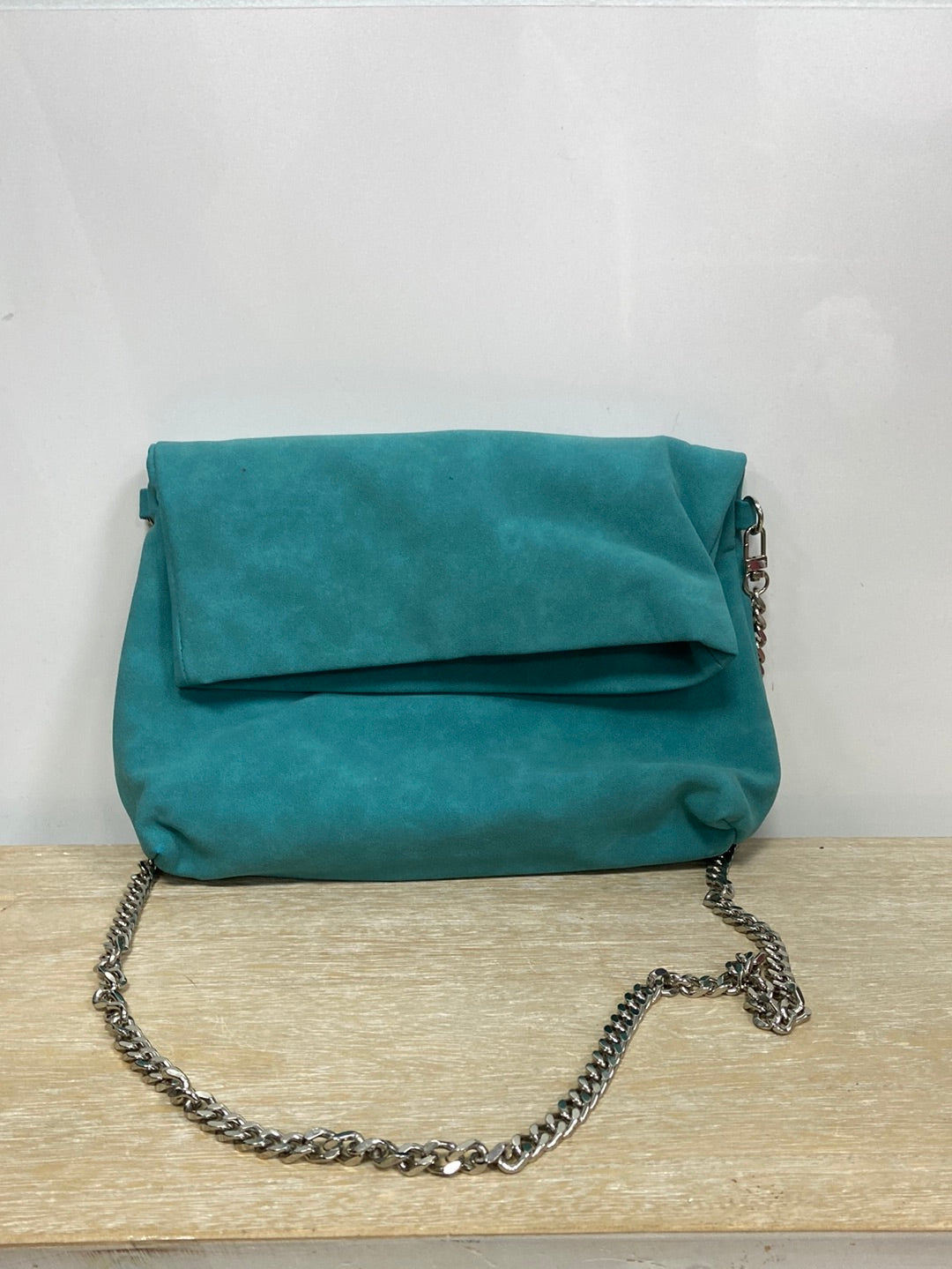 MarketJUSTFAB. Blue suede bag