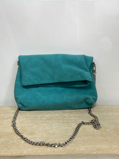 MarketJUSTFAB. Blue suede bag