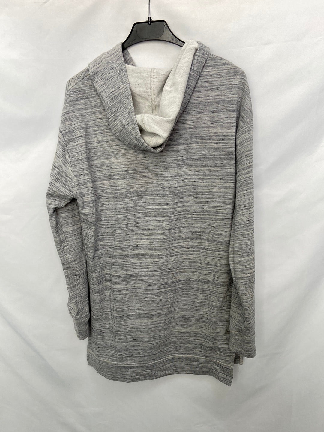 BERSHKA.Long grey sweatshirt with TM letters