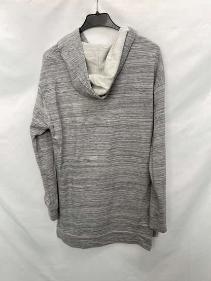 BERSHKA.Long grey sweatshirt with TM letters