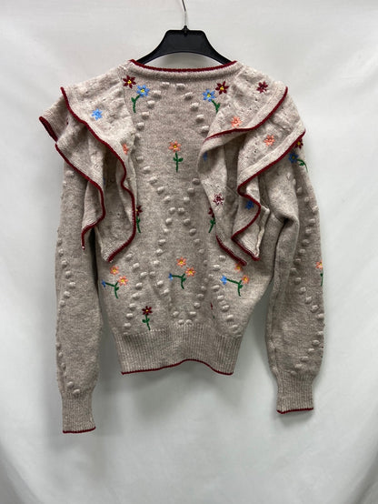 OTRAS.Jerey/cárdigan volantes bordado TU (S/M)