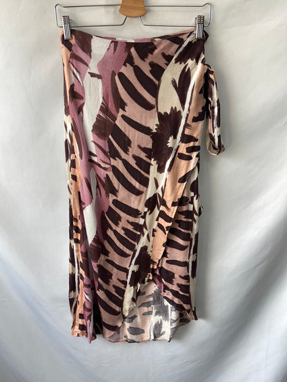 OYSHO.Falda midi tipo pareo T.s