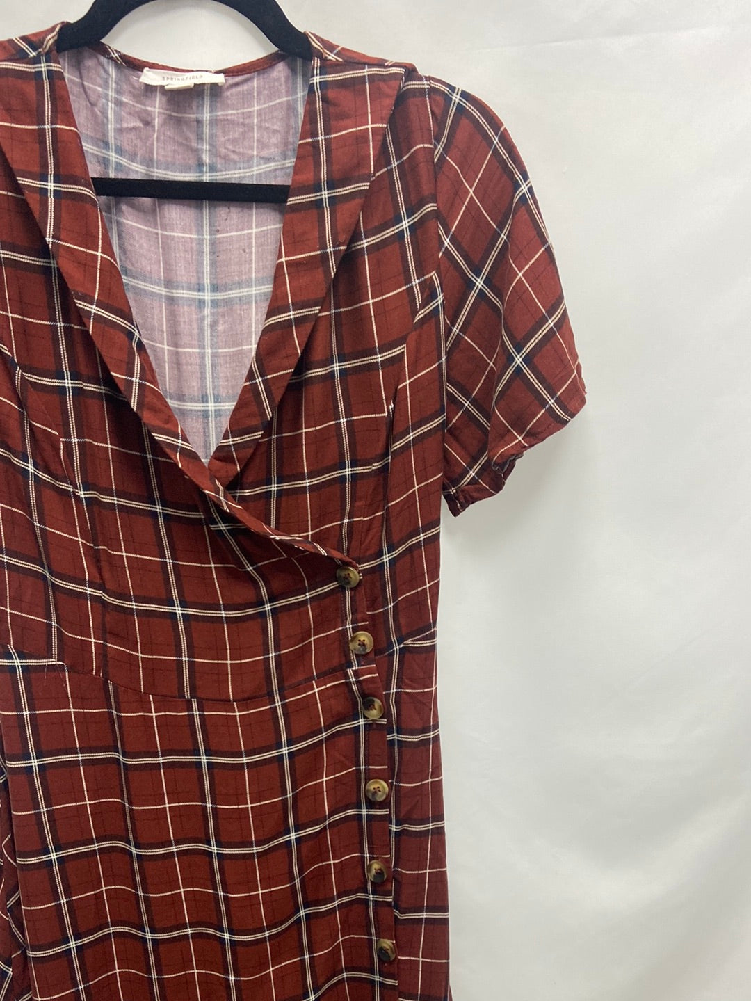 SPRINGFIELD. Vestido cuadros cruzado t.38