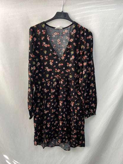 SPRINGFIELD. Black floral dress size 36