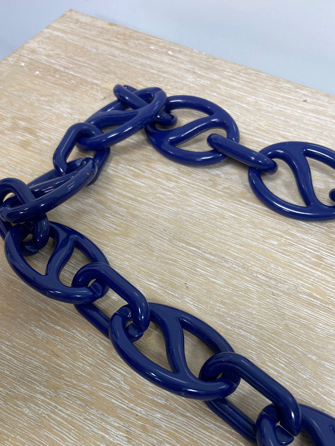 OTHERS.Blue maxi link necklace