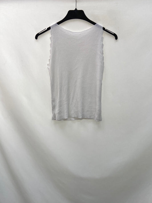 OTRAS.Top blanco halter T.S/M