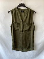 VILA CLOTHES. Blusa verde  T.s
